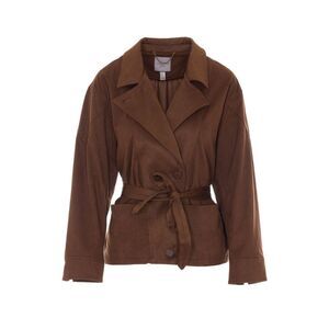 Urbancode Women Faux Suede Boxy Blazer With Belt